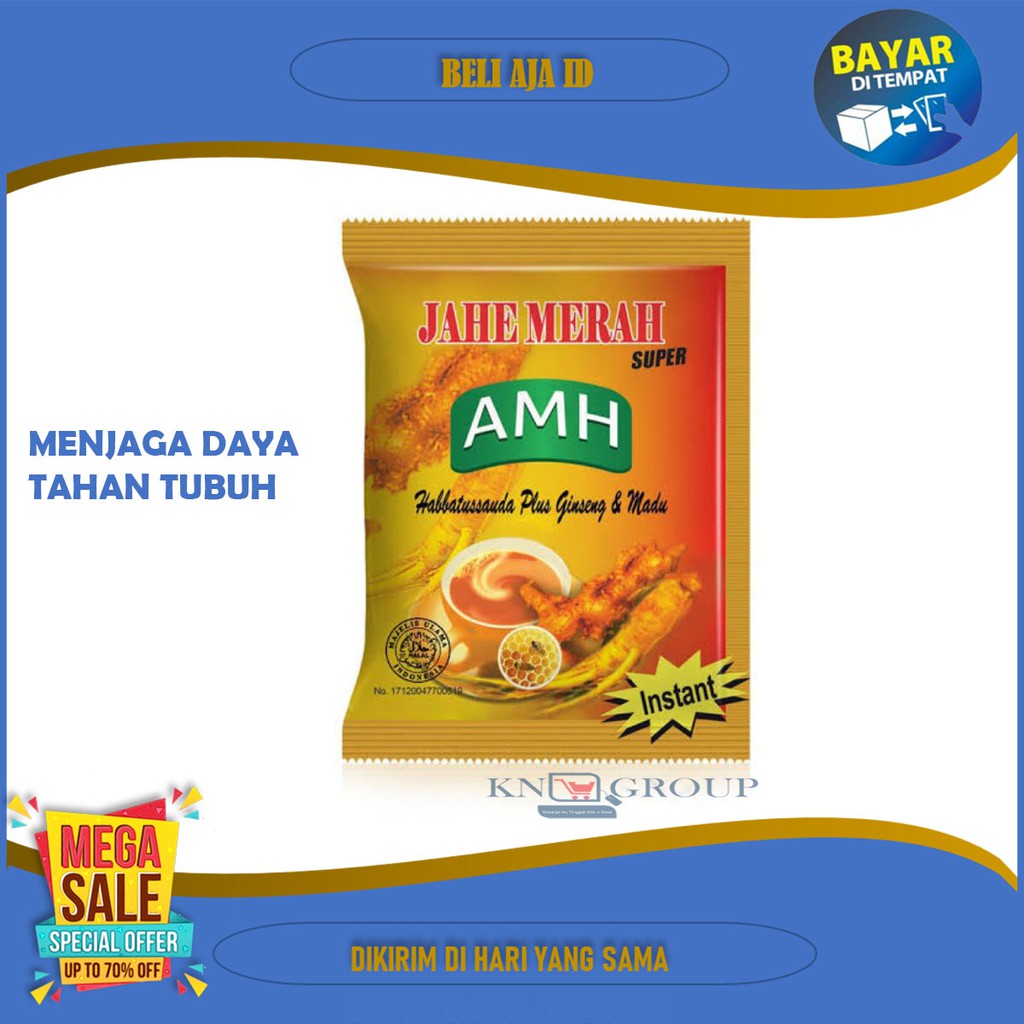 

(ISI 5 SACHET) JAHE MERAH AMH - JAHE MERAH SUPER AMH - JAHE MERAH AMANAH ASLI