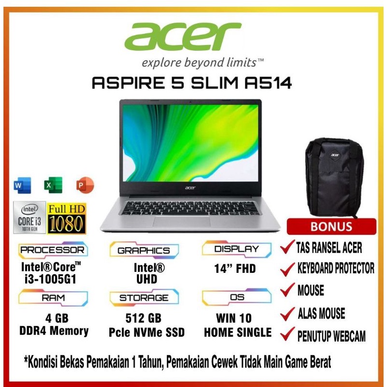 ACER ASPIRE 5 SLIM CORE i3-1005AG1