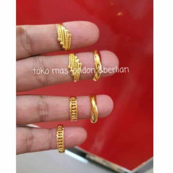 Cincin Emas London 24K Kadar 99,99%.