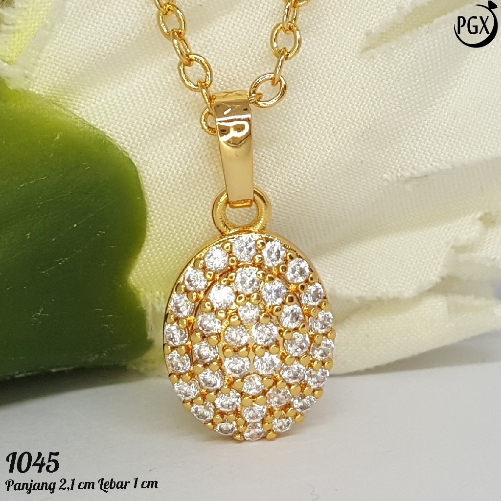 PGX Liontin Kalung Xuping Wanita Aksesoris Fashion Perhiasan Lapis Emas  - I045