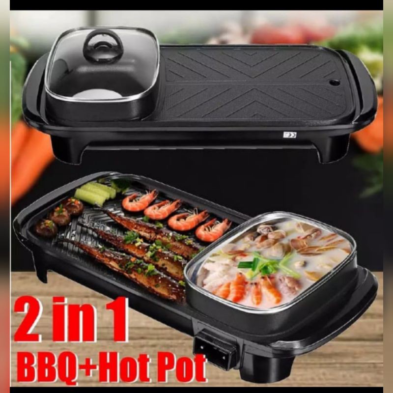 Pemanggang Electric/ Hot Pot 2in1 F-607 Fleco