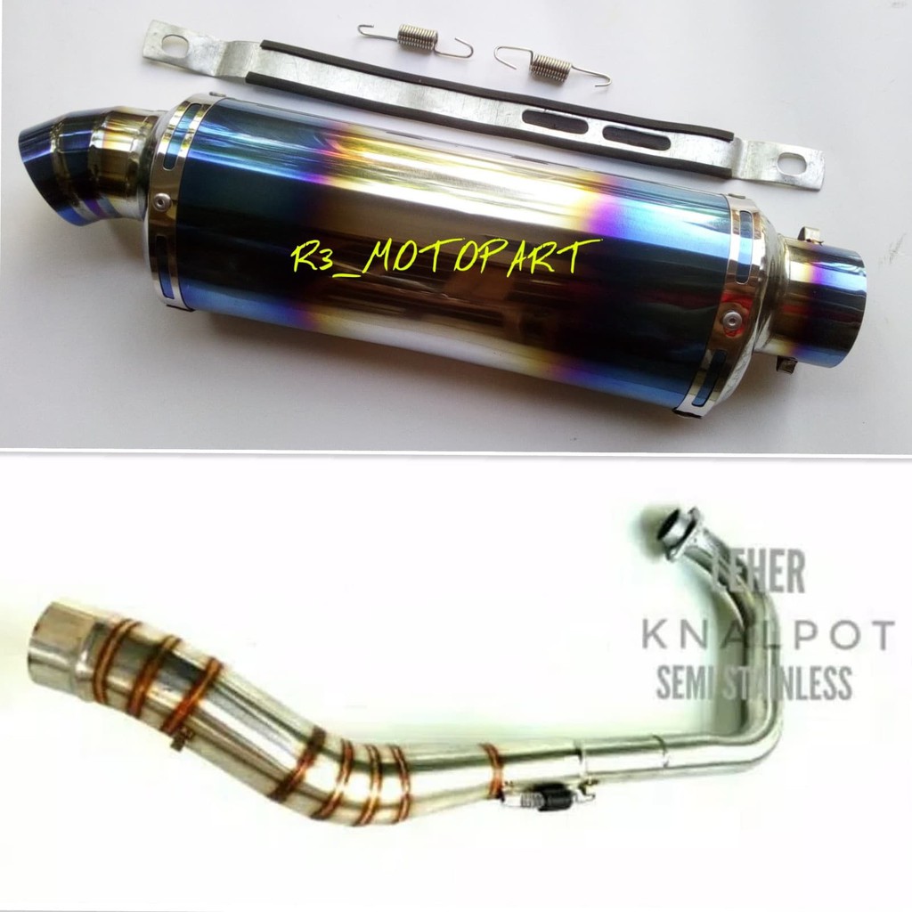 Knalpot Trioval Pelangi Polos Supra X 100 (Creampie/PDK/DBS/Kawahara)