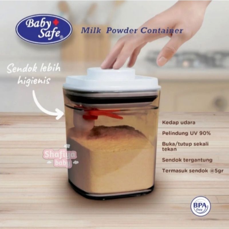 Baby Safe Premium Milk Powder Container MC003 700ml / Babysafe Kotak Wadah Penyimpanan Susu Multi Fungsi