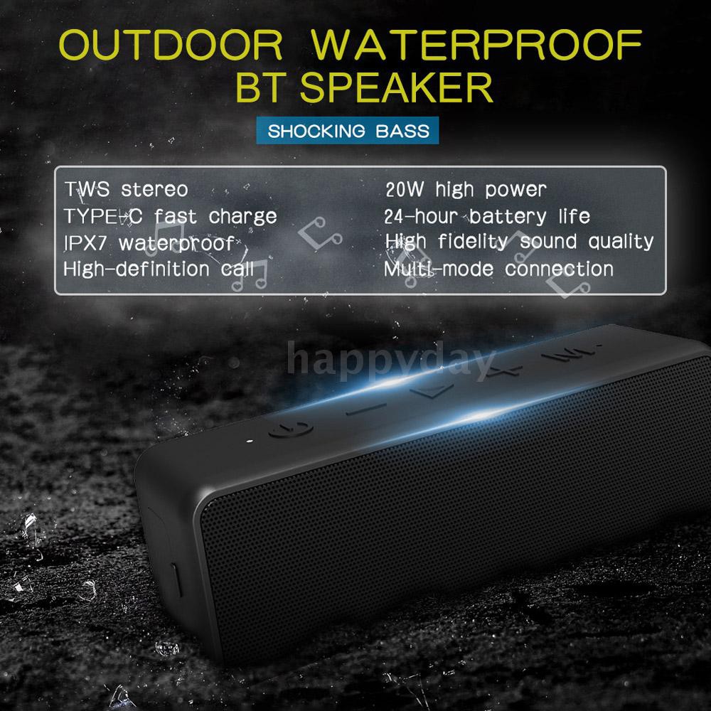 H D X5 Pro Speaker Wireless Bluetooth 50 20w Anti Air Ipx7 Dengan Bass Stereo Untuk Outdoor Shopee Indonesia