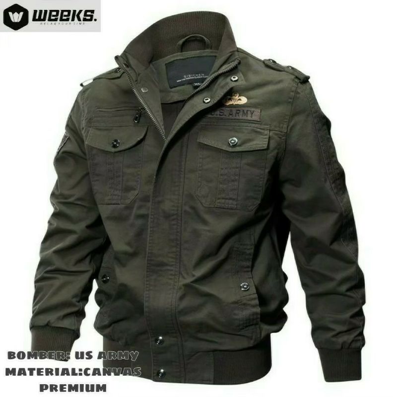 JAKET BOMBER US ARMY  / JAKET BOMBER US ARMY YANG KEKINIAN