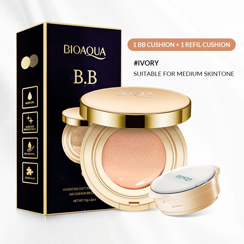 ⭐ Beauty Expert ⭐ BIOAQUA BB Cushion Whitening Beauty Cream 20g - BB Cream - SUNISA CC Cushion