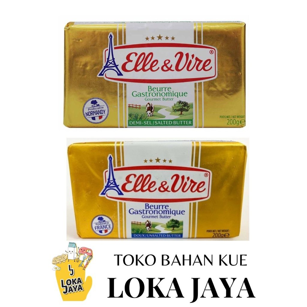 

ELLE&VIRE GOURMET BUTTER SALTED & UNSALTED 200 GRAM (ONLY GRAB EXPRESS)