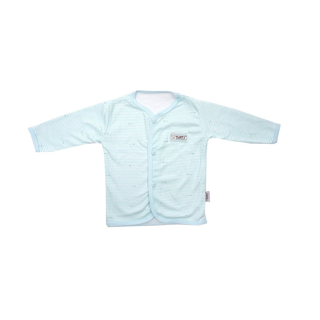 FLUFFY Baju Panjang Bayi Kancing Bis - Salur