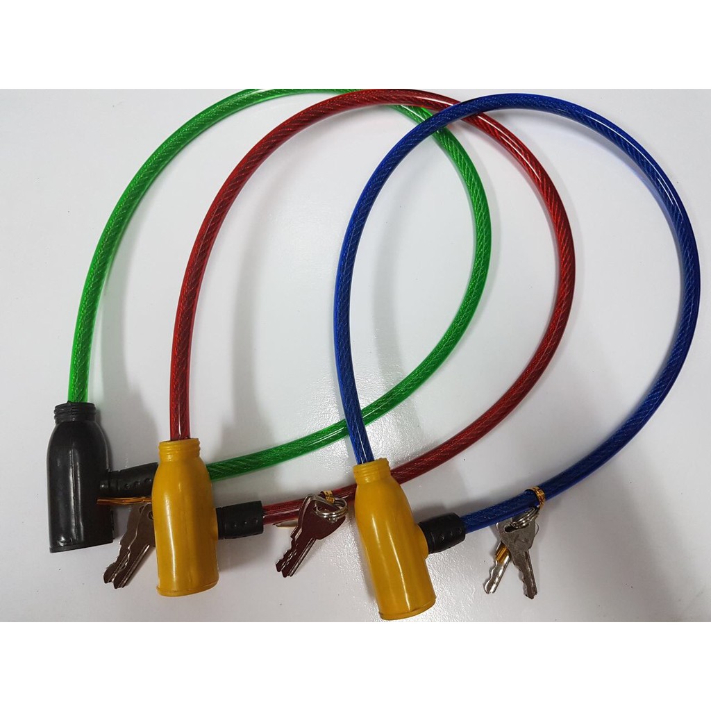 kunci sepeda helm rantai kabel baja