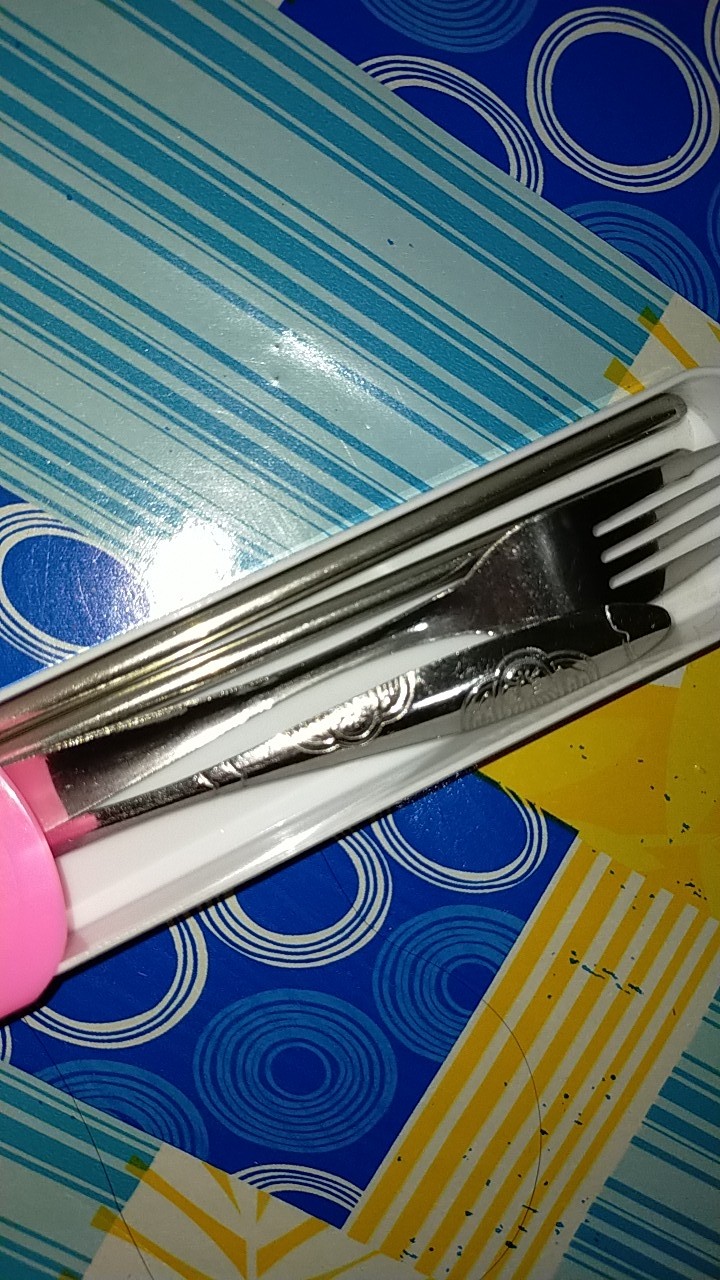 Set Alat Makan Stainless Portable / Sendok Garpu Sumpit Travelling