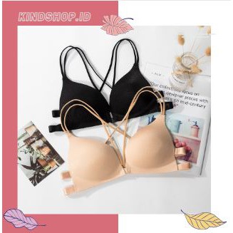 KINDSTORE❤ | [BRA-VOLTA] BRA SEAMLESS SEXY TANPA KAWAT TALI KECIL/BRA KANCING DEPAN