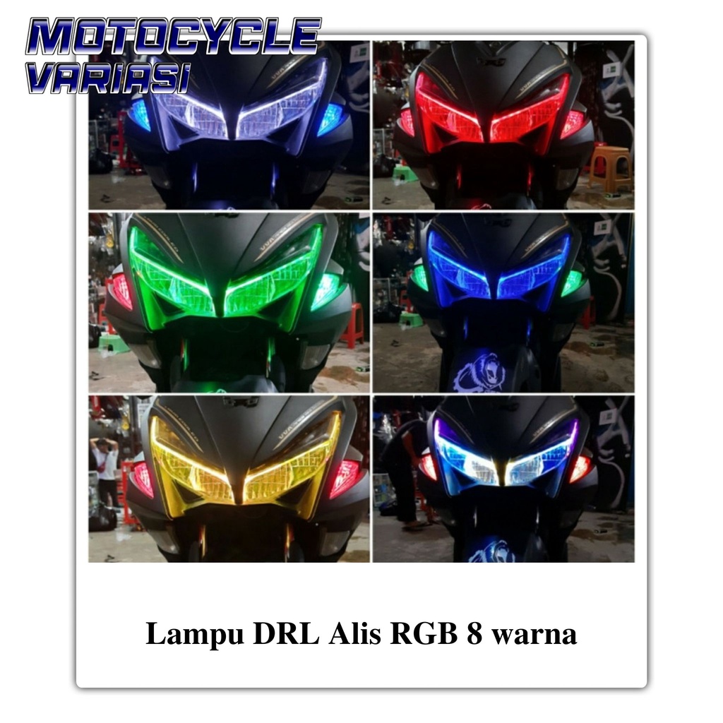 Lampu DRL Alis RGB 8 warna