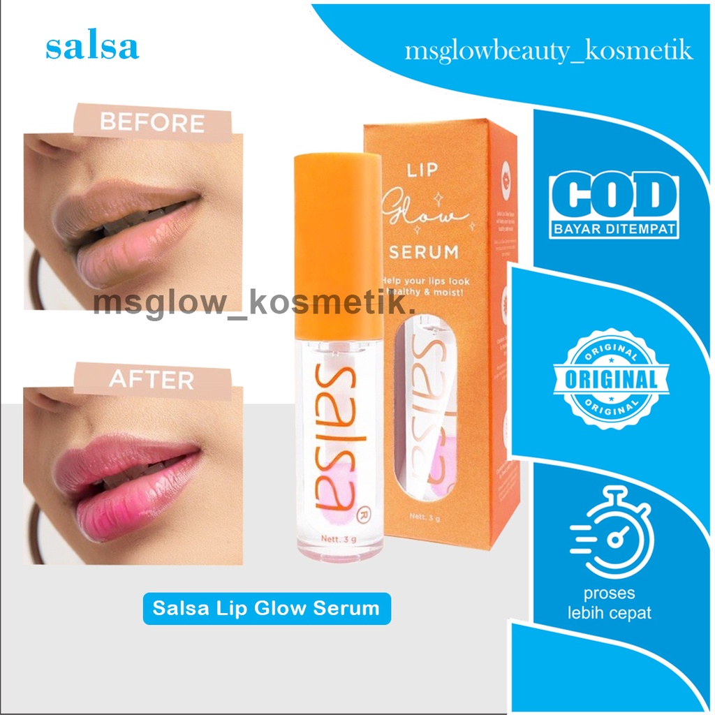 Jual Salsa Lip Glow Serum ASLI - Vitamin Pencerah Bibir Kering, Hitam ...