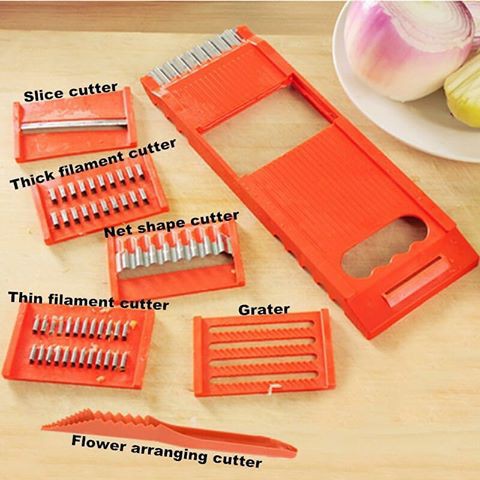 Set Alat pemotong sayur dan buah 7 in 1 - ORANGE