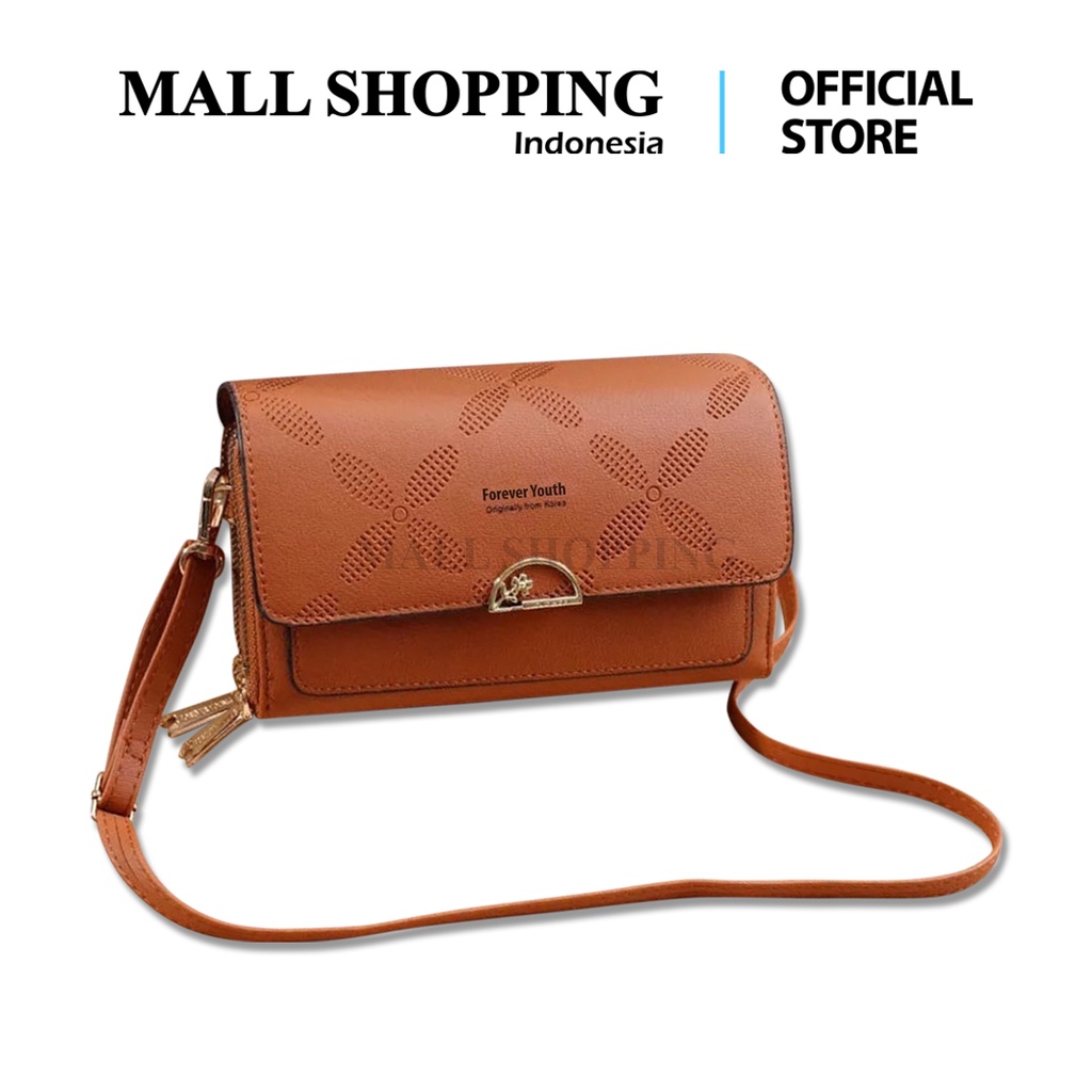 (COD) Tas Wanita /  Tas Selempang Wanita Pocket Sling Bag Free Tali MALL SHOPPING