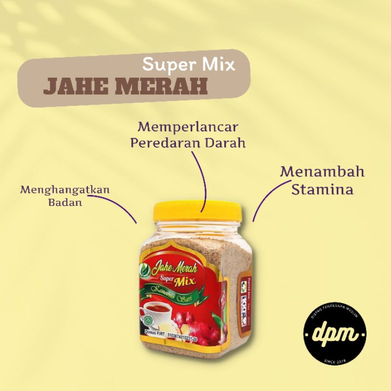 Bubuk Jahe Merah Super Mix Kencono Sari 250 gram Original