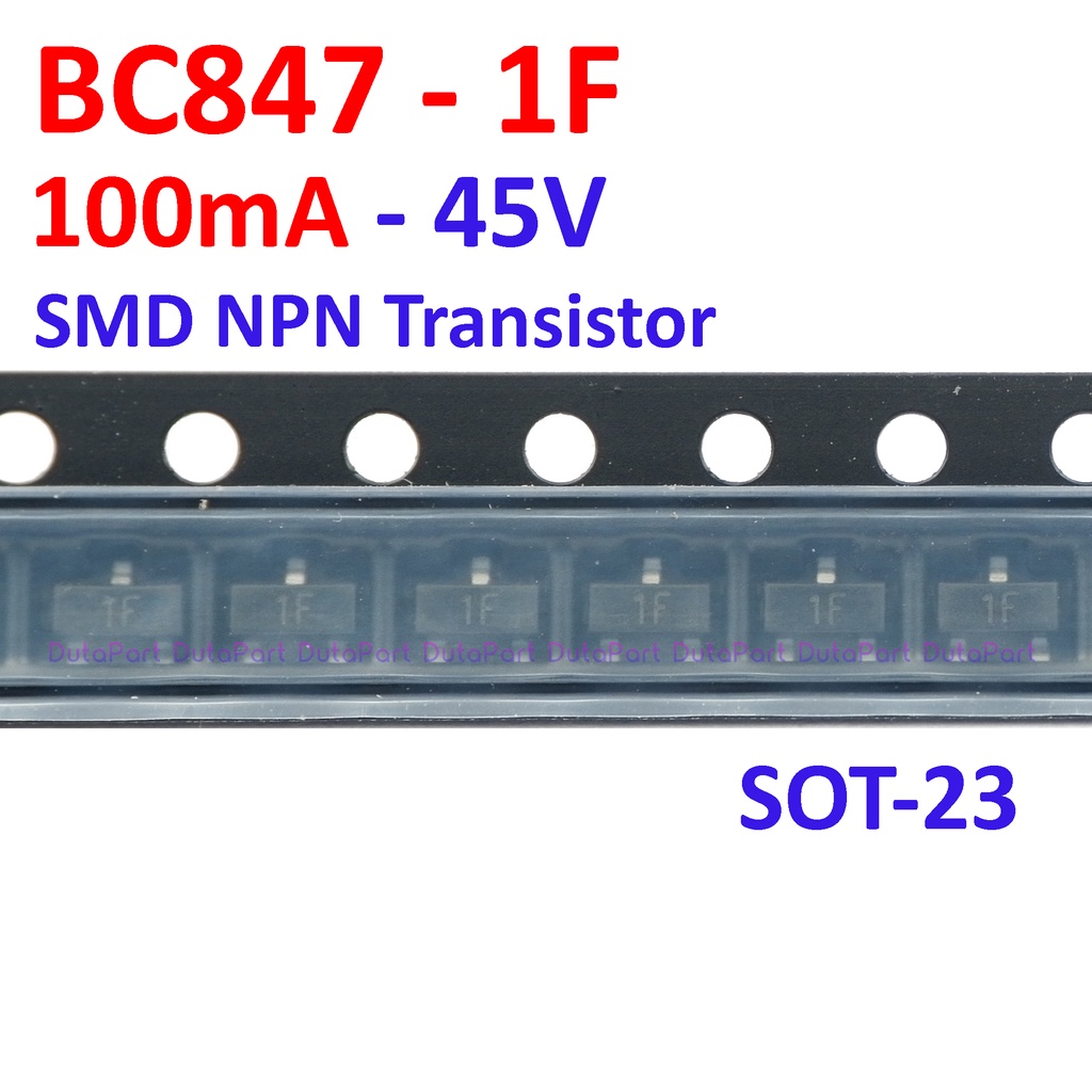 1F BC847 847 100mA 45V SMD NPN Transistor SOT-23