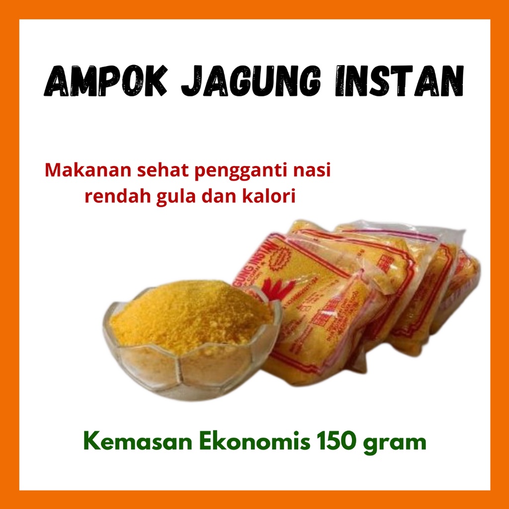 

Nasi Rendah Kalori Empok Jagung Instant / Ampok Jagung Geritan 150 gram