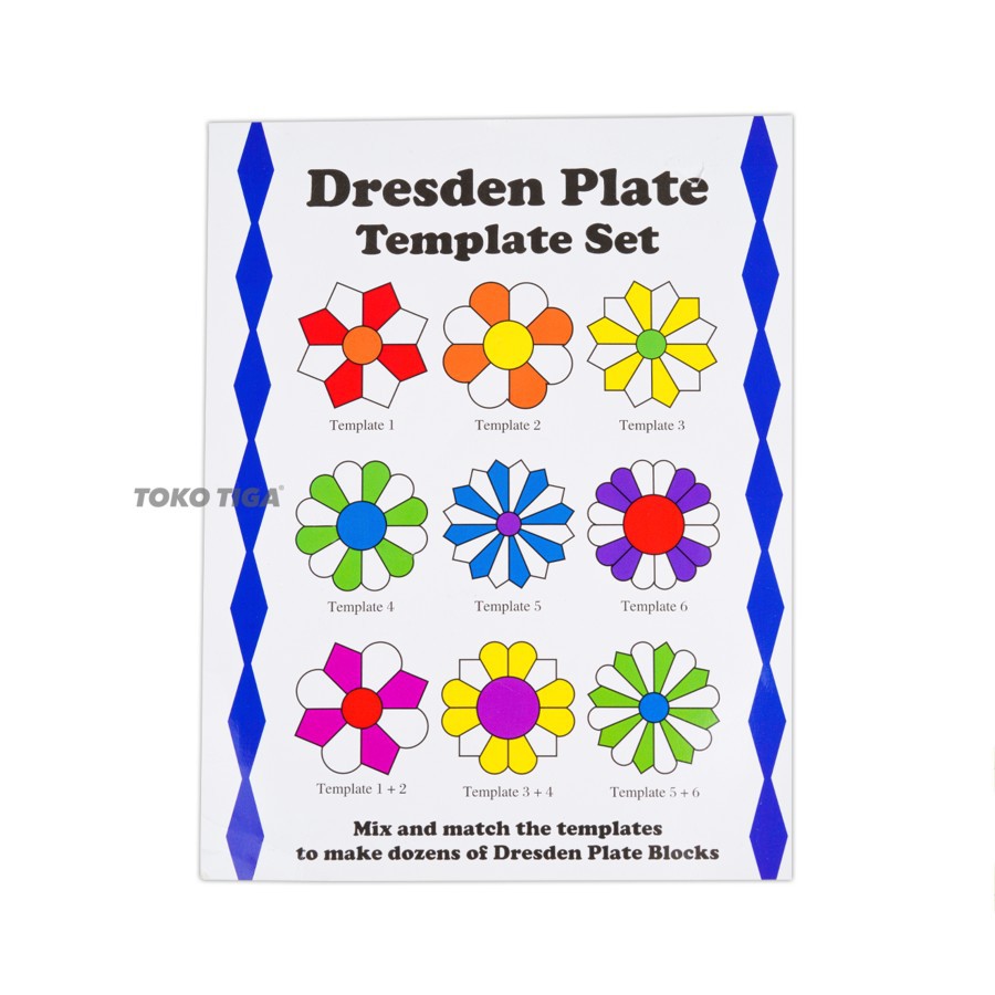 Quilting Template / Penggaris Patchwork Dresden isi 10 Pcs (DPT-7)