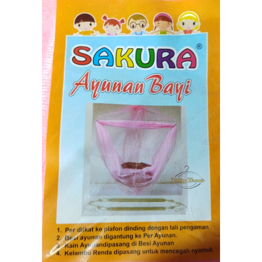 Ayunan Bayi Dengan Kelambu Sakura / Ayunan Bayi Per 2