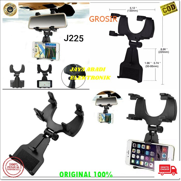 J225 HOLDER HP JEPITAN PEGANGAN GANTUNGAN CAR MOBIL KACA SPION JEPIT GPS MIROR MOUNT BREKET BRACKET HANDPHONE JEPIT SOFT TUBE KACA SPION MOBIL GPS JENDELA UNIVERSAL MULTI ORIGINAL PEREKAT FLEXSIBLE STAND MOUNT BRACKET BISA SEGALA JENIS MEREK HANDPHONE