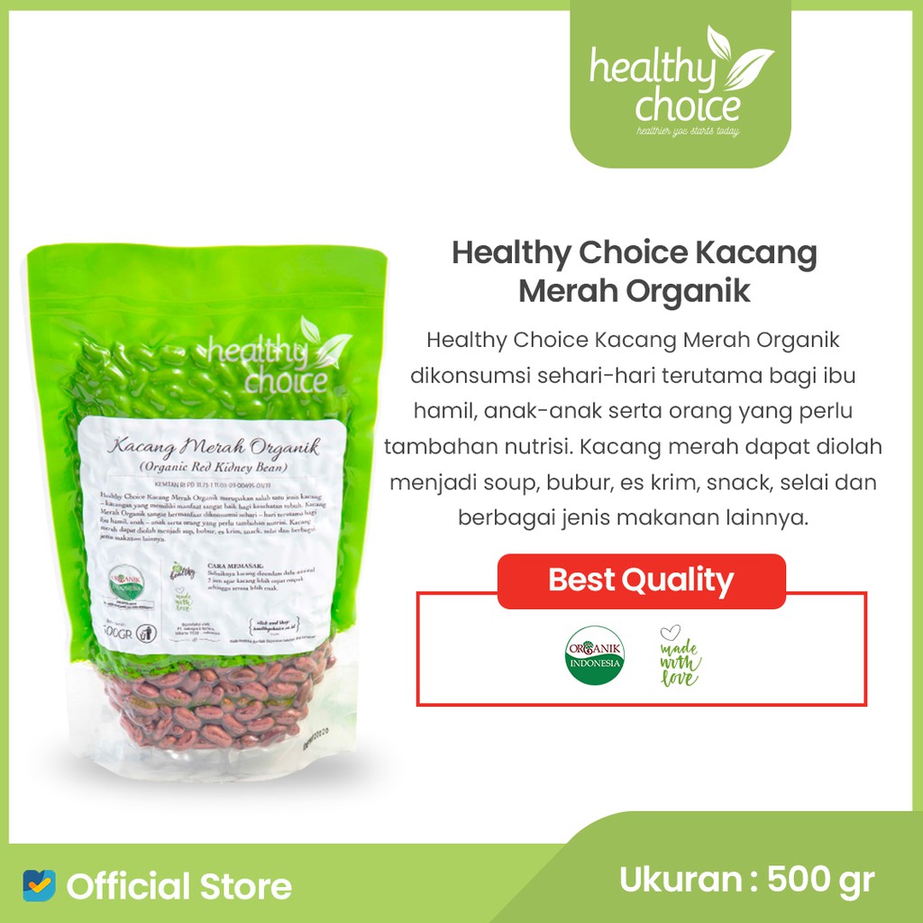 

Healthy Choice Kacang Merah Organik 500 Gr