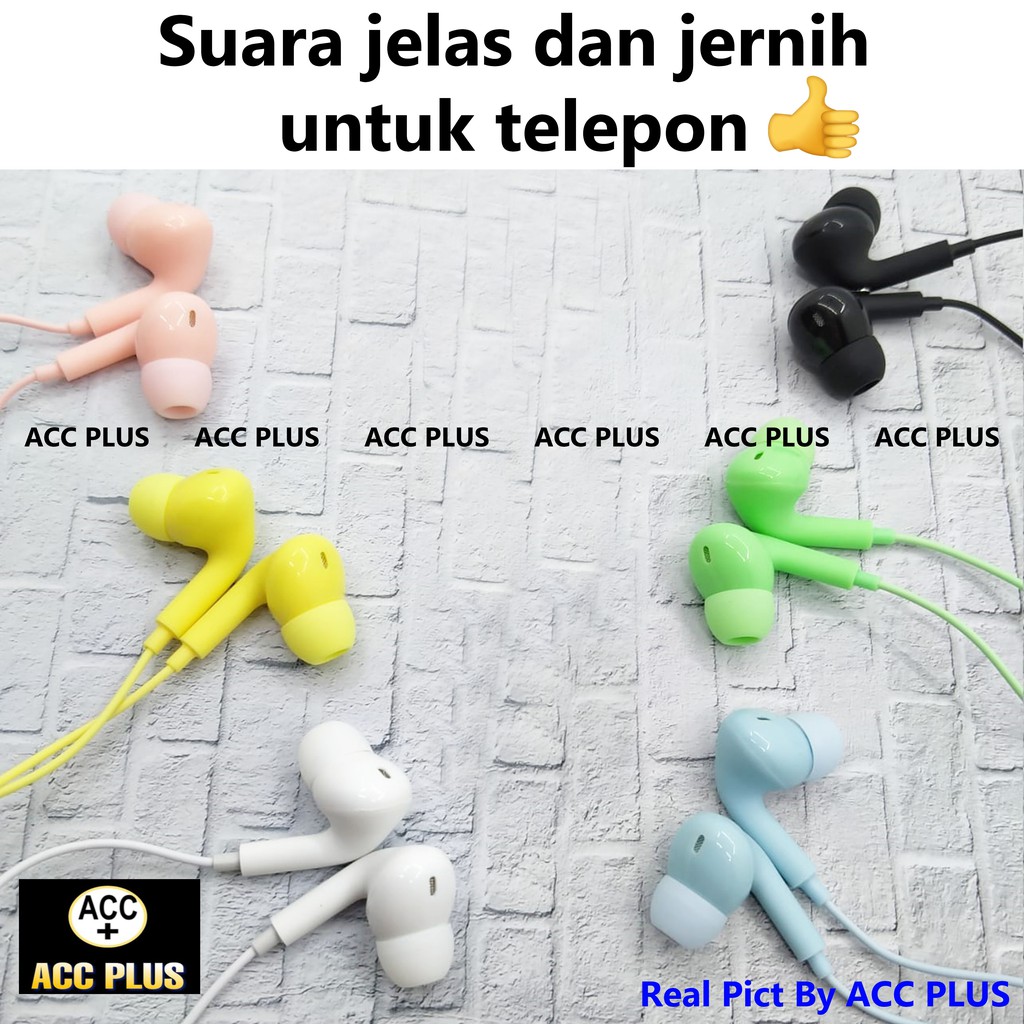 EARPHONE MACARON U28 HANDSFREE HEADSET MURAH STEREO MACARON U 28 WITH MICROPHONE