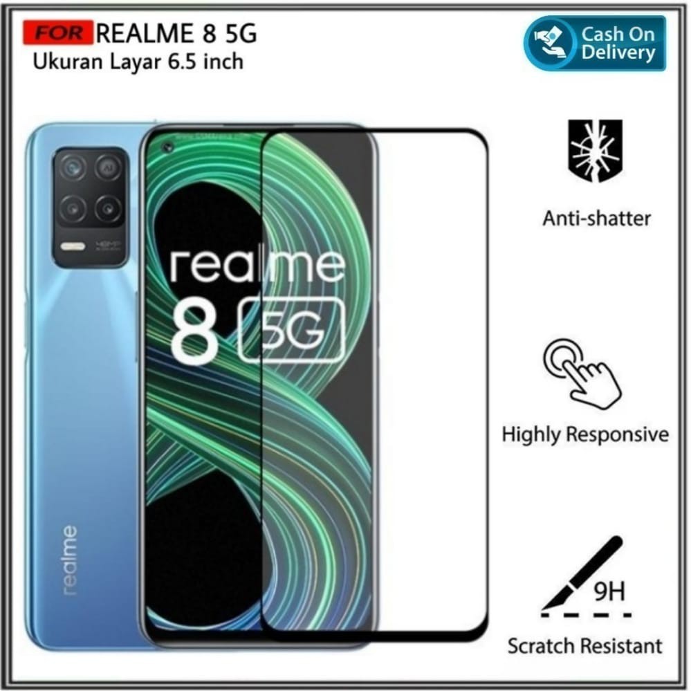 Promo Di AlvaCaseAcc Tempered Glass REALME 8 5G Anti Gores Kaca Pelindung Layar