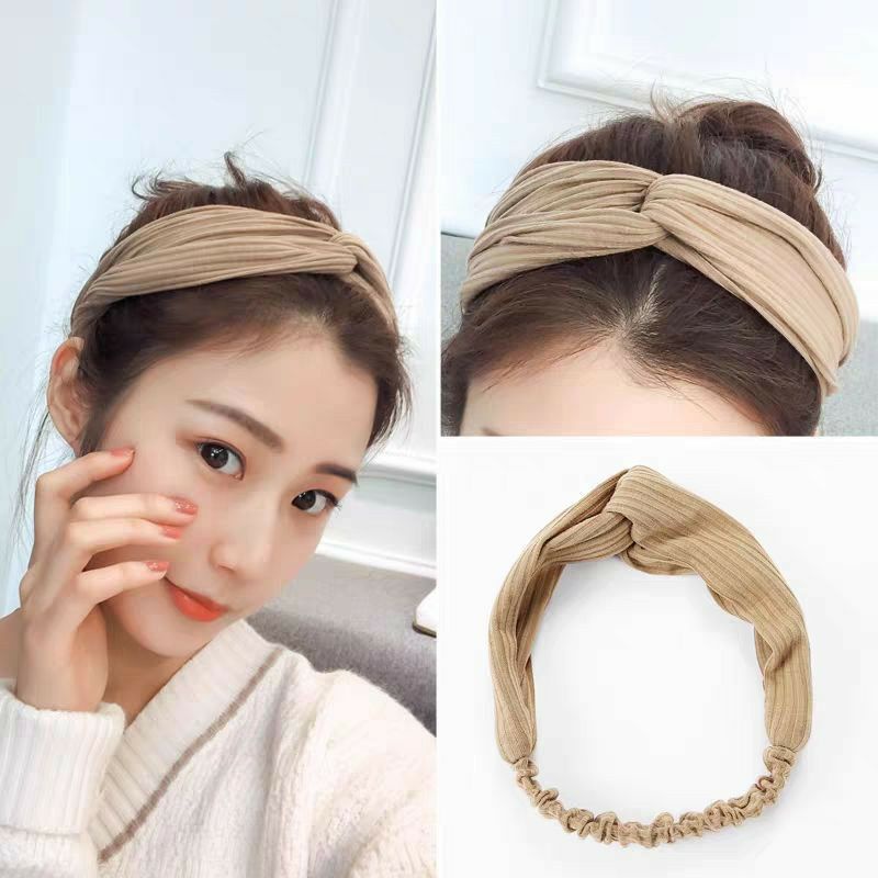 Headband polos salur bando polos salur bandana simpul ala korea bandana rajut korea 100% ASLI IMPORT