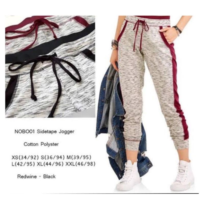 ‼️(PROMO)‼️NOBOO1 Sidetape Jogger 100 % Original Branded