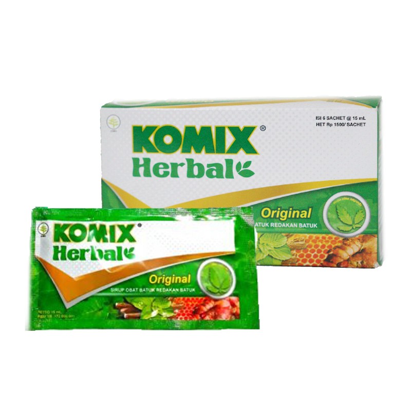 

komix herbal syirup isi 6 sachet