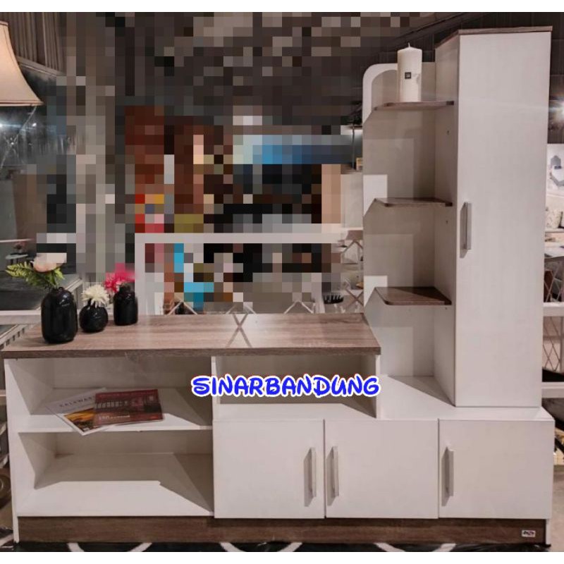 RAK TV PUTIH MINIMALIS / RAK TV WALL UNIT BESAR/ RAK TV MINIMALIS BESAR