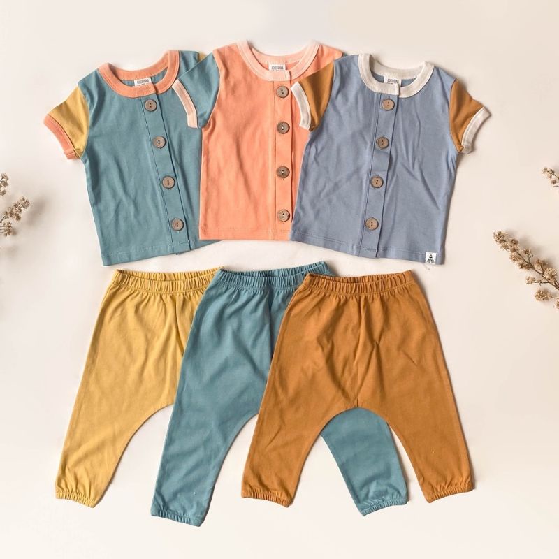 BOHOPANNA Setelan OBLONG Pendek Celana Panjang - BABY SET LENGAN