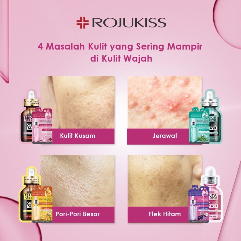 ROJUKISS Korean Serum Sachet 8ml ALL VARIANT  [Orange C+ Brightening | Eggplant Darkspot | Jeju Lotus Pinkish Bright | Tea Tree Bija Pro Acne Serum] Rojukiss serum Rojukis