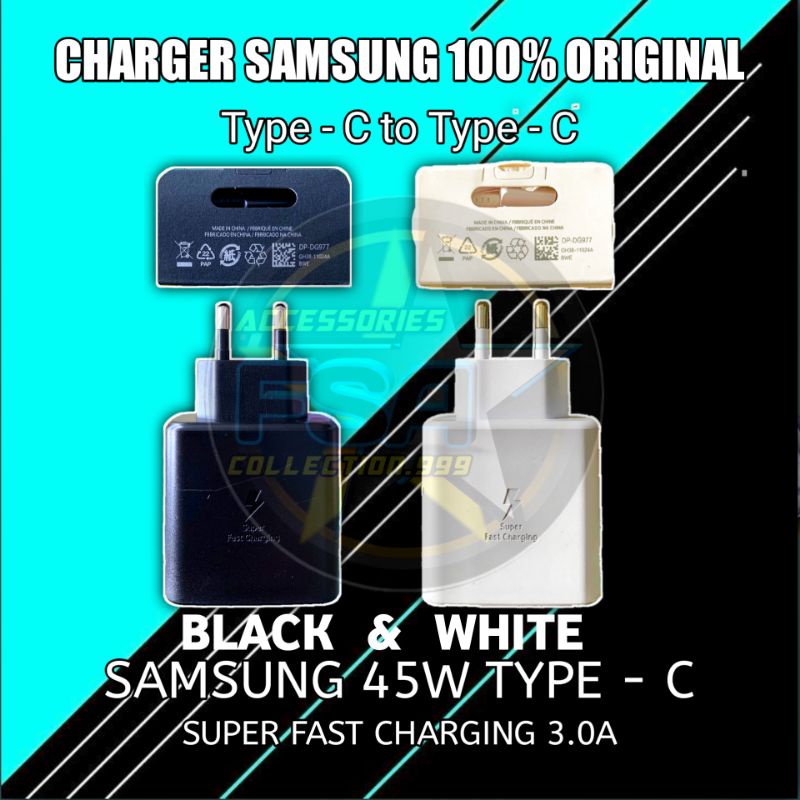 Charger Samsung Type C Super Fast Charging 45 Watt - Kabel C to C Original Samsung S21/S21+/S21 ultra