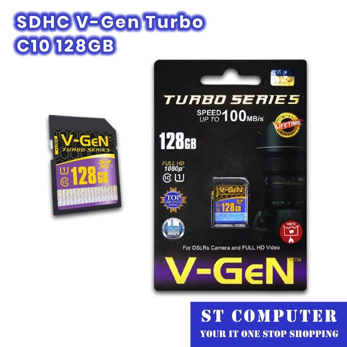 Memory SDHC VGen 128GB Turbo Class 10 Memory Card Vgen 128 GB Kartu Memory V-gen
