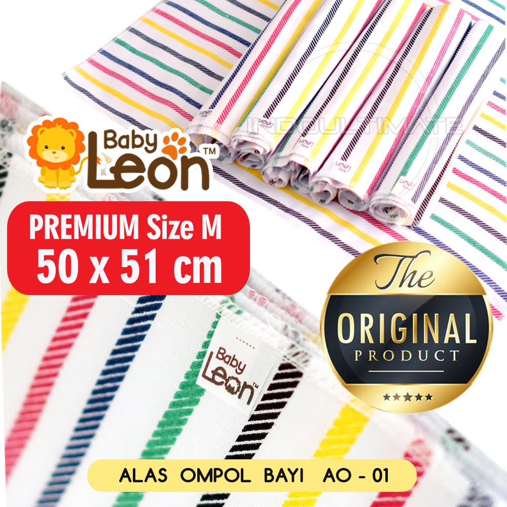 [COD]100% CEPAT SERAP COTTON Alas ompol bayi BABY LEON AO-01 AO-05 perlak alas tidur bayi popok bayi murah