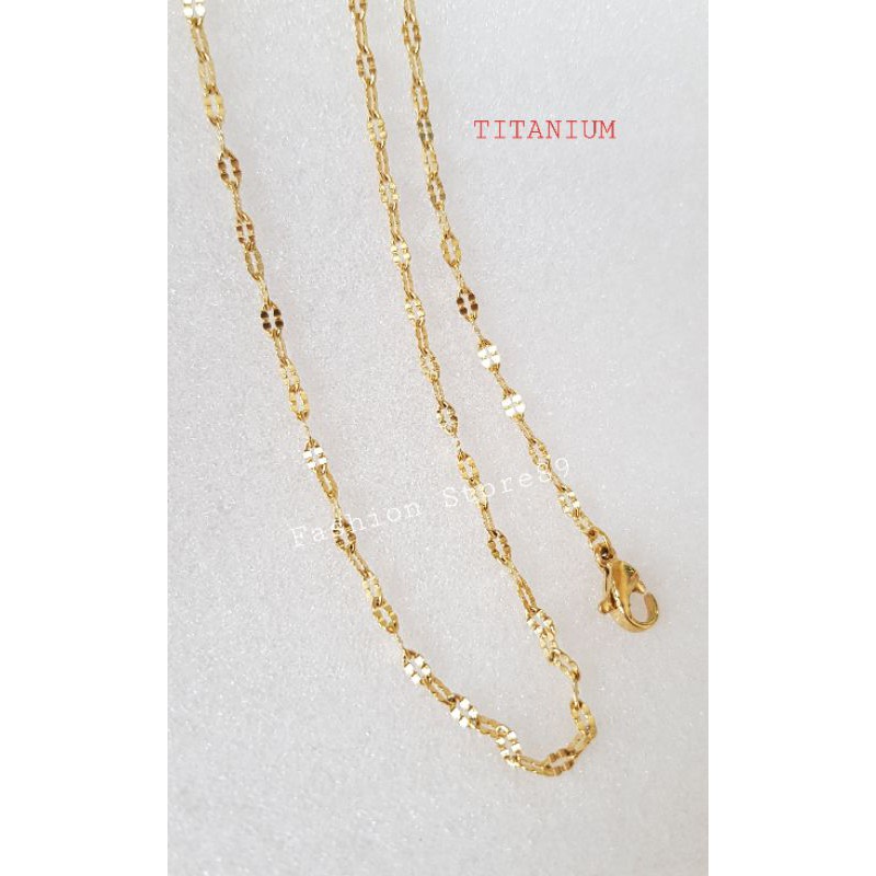 Impor Titanium kalung Pecah Kopi Gold perhiasan emas titanium antikarat selamanya bestquality