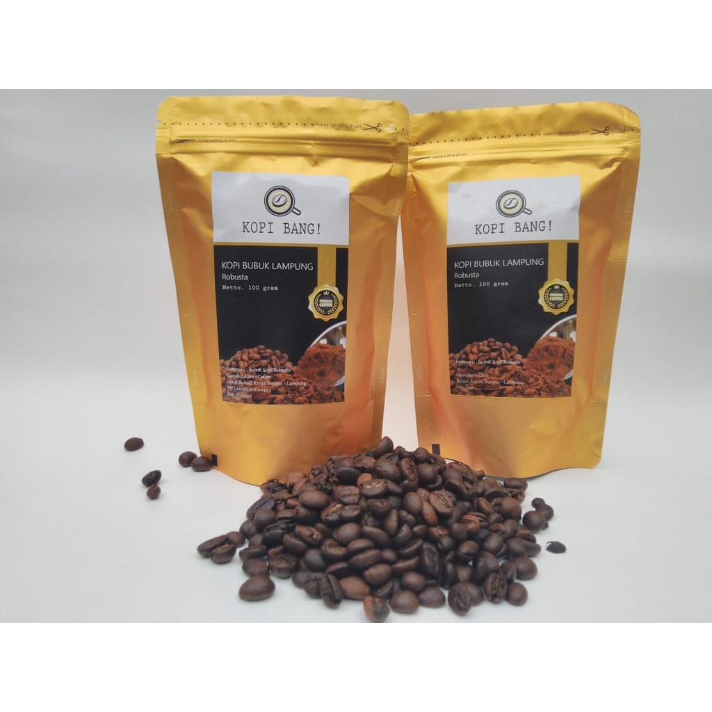 

KOPI BUBUK LAMPUNG /KOPI ROBUSTA HITAM ASLI LAMPUNG BANG! 100G / BUBUK KOPI LAMPUNG