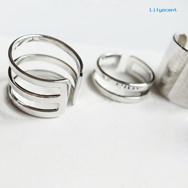 Ls 3pcs / Set Cincin Knuckle Midi Model Terbuka Untuk Hadiah Natal Charms