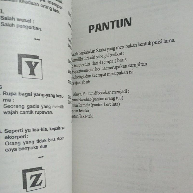 Buku Kumpulan Pribahasa Pantun &amp; Puisi Untuk SD/SLTP/SLTA/UMUM