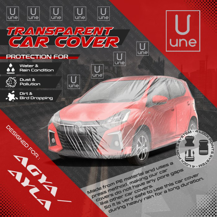 Cover Mobil AGYA AYLA Plastik Transparan PE Waterproof