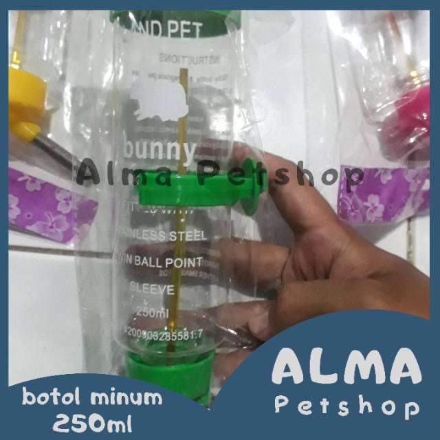 Botol minum Mirip Navo 250ml untuk kelinci, marmut, kucing, anjing dll