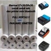 

0#2 Kertas Struk Thermal Paper Rol 57x30 58x30 Termal EDC Thermal Printer Mini Bluetooth
