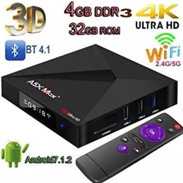 Spesial New Android Tv Box A5X MAX Android 7.1 4GB32GB RK3328 KODI Terbaru Diskon