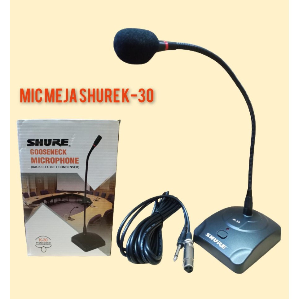 MIC MEJA KABEL SHURE K 30 MIC CONFERENCE SHURE K30 GOOSENECK MIC