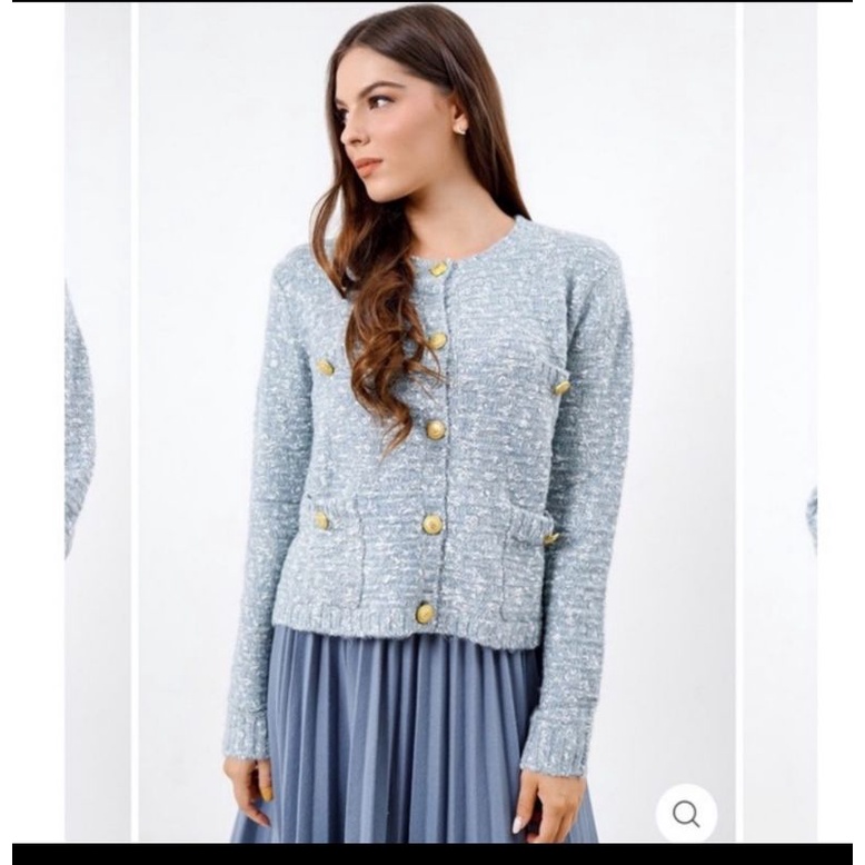 Benang Jarum Lidya Tweed Cardigan