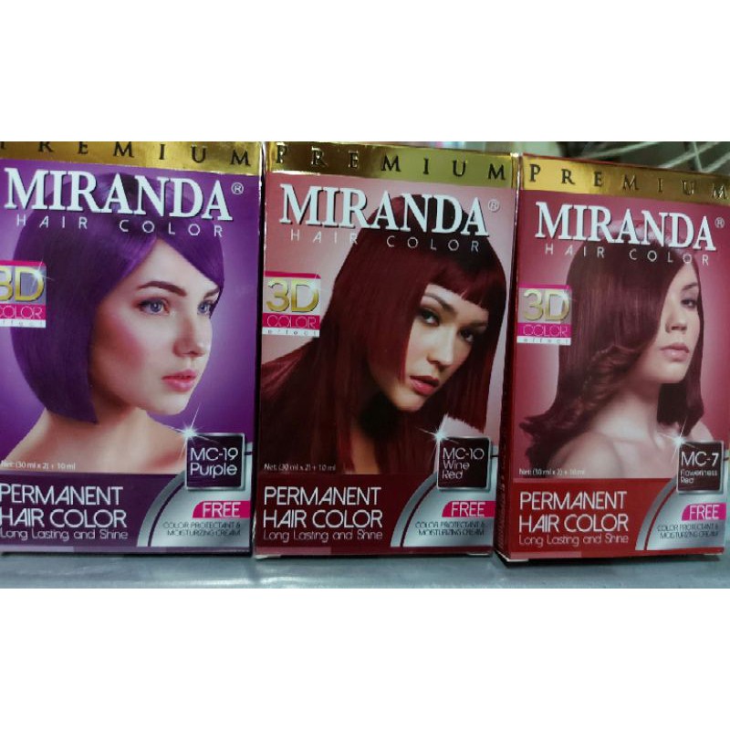 miranda semir warna merah dan ungu 70ml