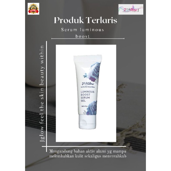 SERUM LOMINOUS BOOST JGLOW SKINCARE JGLOW PEMUTIH WAJAH GLOWING PERAWATAN WAJAH WANITA PRIA