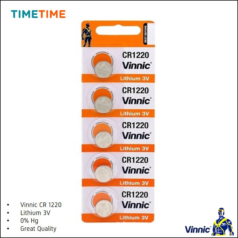 Battery Vinnic CR1220 CR 1220 3V Baterai Batre ORIGINAL BERKUALITAS